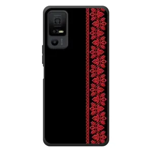 Силиконовый Чехол на TCL 40 NxtPaper 5G (Красная Вышиванка)