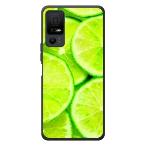 Чехол с изображением вкусной еды для TCL 40 NxtPaper 5G (Лайм)