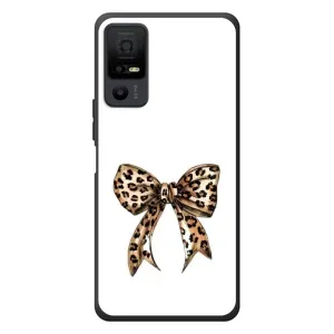 Чехол банты для TCL 40 NxtPaper 5G (Леопардовый принт)