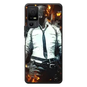 Силиконовый чехол с картинкой "Герой Pubg" на TCL 40 NxtPaper 5G (Man Пубг)