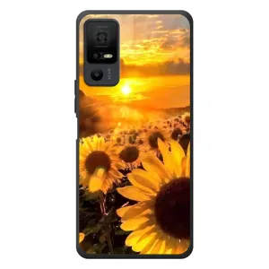 Чехол с Цветами для TCL 40 NxtPaper 5G (поле подсолнухов)