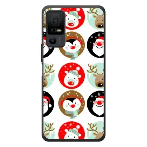 Силиконовый бампер на рождество для TCL 40 NxtPaper 5G (Рождественский принт)