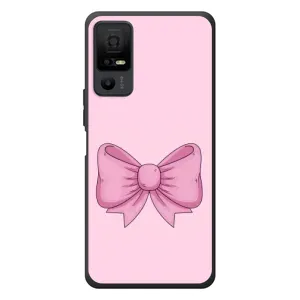 Чехол банты для TCL 40 NxtPaper 5G (Розовый бантик)
