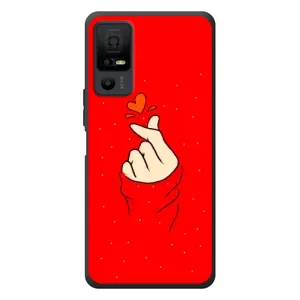 Чехлы (Знак сердечка) на TCL 40 NxtPaper 5G (Сердце на красном)