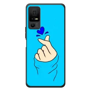 Чехлы (Знак сердечка) на TCL 40 NxtPaper 5G (Сердце на синем)