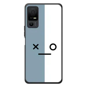 Силиконовые Чехлы (смешные стикеры) для TCL 40 NxtPaper 5G (Серо-белый)