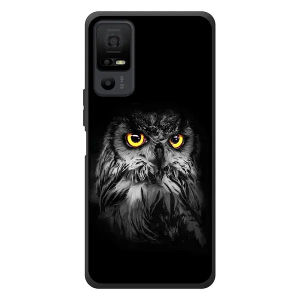 Чехол с рисунком «Сова на чёрном» для TCL 40 NxtPaper 5G Чехол с рисунком «Сова на чёрном» для TCL 40 NxtPaper 5G