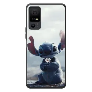 Чехол с рисунком Стич для TCL 40 NxtPaper 5G (Стич с цветочком)