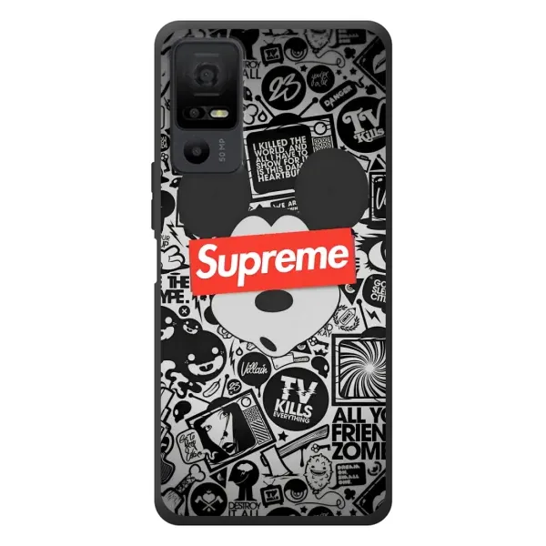 Чехол с рисунком «Supreme Маус» для TCL 40 NxtPaper 5G Чехол с рисунком «Supreme Маус» для TCL 40 NxtPaper 5G