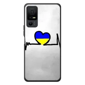 Силиконовый Чехол на TCL 40 NxtPaper 5G (Я-Украина) (Украинская кардиограмма)