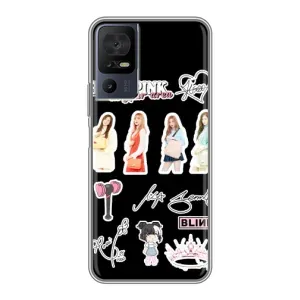 Чехлы с картинкой для TCL 40 SE (Арт блэкпинг)