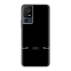 Силиконовый бампер с картинкой машины на TCL 40 SE (Силует Audi)