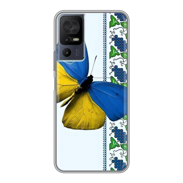 Чехол с рисунком «Бабочка» для TCL 40 SE Чехол с рисунком «Бабочка» для TCL 40 SE