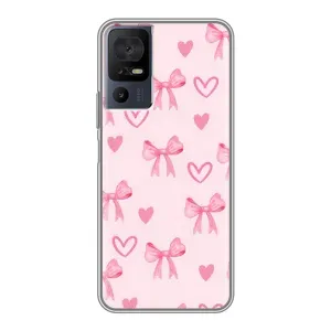Чохол банти для TCL 40 SE (Бантики і сердечки)