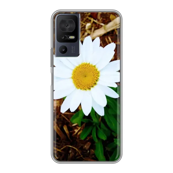 Чехол с рисунком «Белая ромашка» для TCL 40 SE Чехол с рисунком «Белая ромашка» для TCL 40 SE
