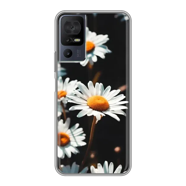 Чехол с рисунком «Белые ромашки» для TCL 40 SE Чехол с рисунком «Белые ромашки» для TCL 40 SE