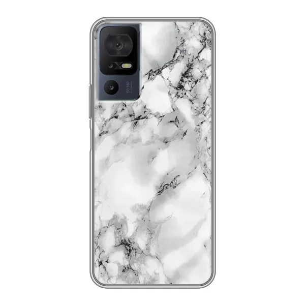 Чехол с рисунком «Белый мрамор» для TCL 40 SE Чехол с рисунком «Белый мрамор» для TCL 40 SE