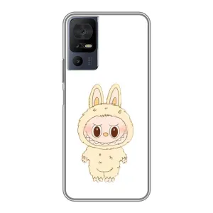 Чехол с принтом Лабубу для TCL 40 SE (Бежевый Лабубу)