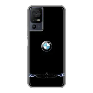 Силиконовый бампер с картинкой машины на TCL 40 SE (Черный BMW)