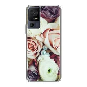 Чехлы с принтом Розочки для TCL 40 SE (Букет РОЗ)