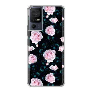 Чехлы с принтом Розочки для TCL 40 SE (Чайные розы)