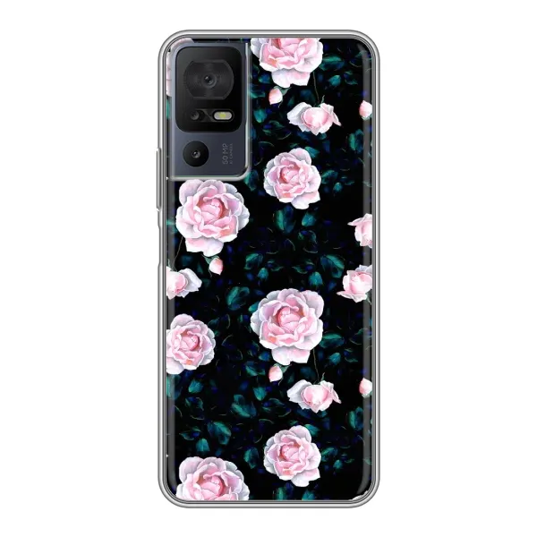 Чехол с рисунком «Чайные розы» для TCL 40 SE Чехол с рисунком «Чайные розы» для TCL 40 SE