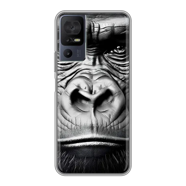 Чехол с рисунком «Черная обезьяна» для TCL 40 SE Чехол с рисунком «Черная обезьяна» для TCL 40 SE