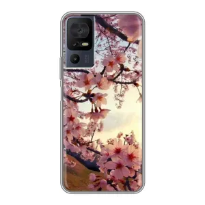 Чехол с принтом САКУРЫ на TCL 40 SE (Цветущая сакура)