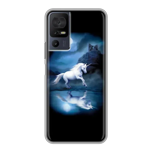 Чехол с рисунком «Единорог» для TCL 40 SE Чехол с рисунком «Единорог» для TCL 40 SE