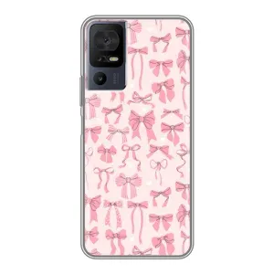 Чохол банти для TCL 40 SE (Фон бантики)