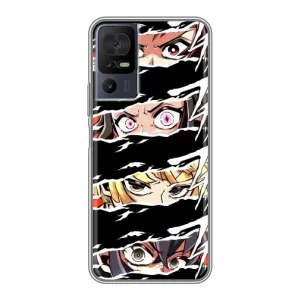 Силиконовые чехлы с глазами Anime для 40 СЕ (Глаза на чорном)