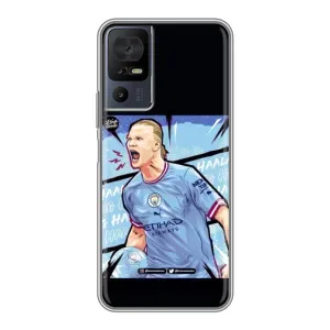 Чехлы с принтом для TCL 40 SE Футболист (гол Эрлинг Холланд)