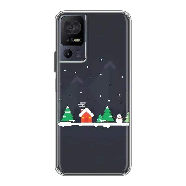 Чехол с рисунком «Город зимний» для TCL 40 SE Чехол с рисунком «Город зимний» для TCL 40 SE