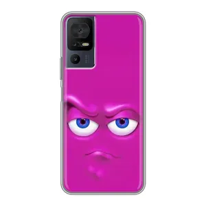 Силиконовые Чехлы (смешные стикеры) для TCL 40 SE (Хитрая мордочка)