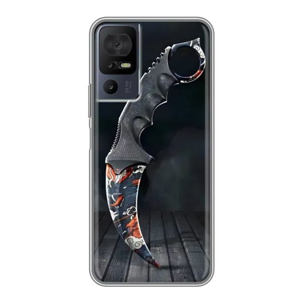 Чехол с рисунком «Кинжал КС ГО» для TCL 40 SE
