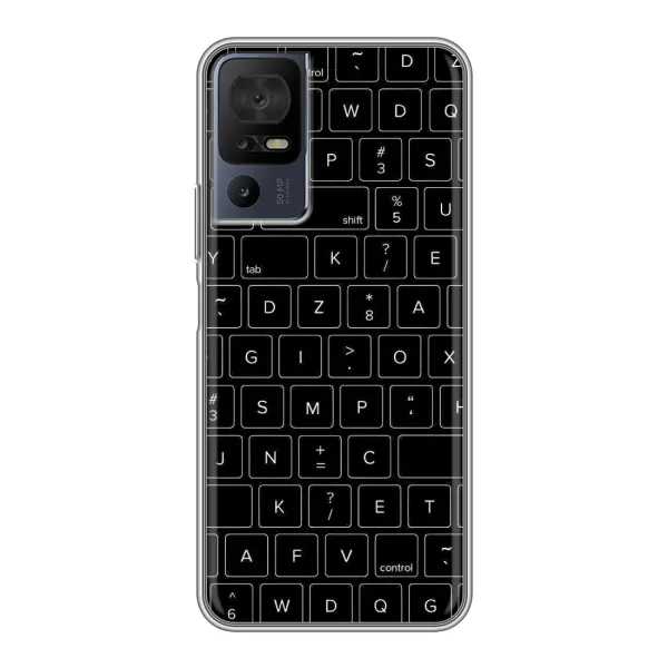 Чехол с рисунком «Клавиатура» для TCL 40 SE Чехол с рисунком «Клавиатура» для TCL 40 SE