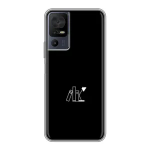 Чохол з картинками на чорному фоні для TCL 40 SE (Книжки)