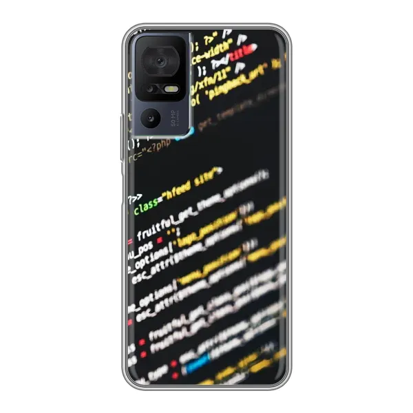 Чехол с рисунком «Код» для TCL 40 SE Чехол с рисунком «Код» для TCL 40 SE