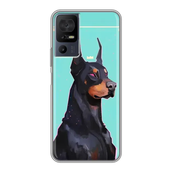 Чехол с рисунком «Король доберман» для TCL 40 SE