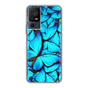 Силиконовый бампер с картинкой животных для TCL 40 SE (Крылья бабочек)