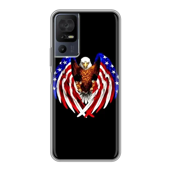 Чехол с рисунком «Крылья США» для TCL 40 SE Чехол с рисунком «Крылья США» для TCL 40 SE