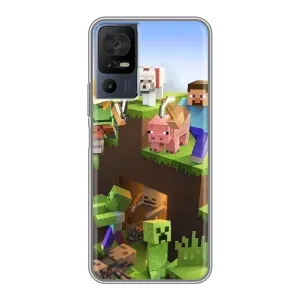 Чохли для TCL 40 SE (Персонажі МайнКрафт) (Майн-крафт)