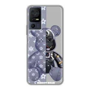 Силиконовый чехол для TCL 40 SE (Медведь Louis Vuitton)