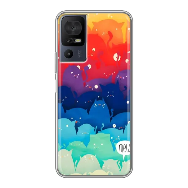 Чехол с рисунком «Mew» для TCL 40 SE
