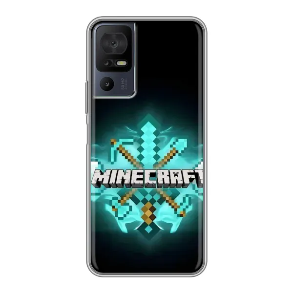 Чехол с рисунком «MineCraft 2» для TCL 40 SE