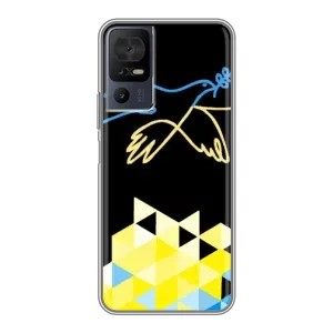 Чехол на TCL 40 SE Украинский дизайн (Мир для Украины)