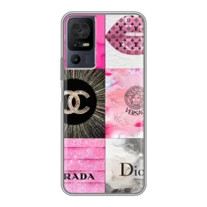 Чехол (Dior, Prada, YSL, Chanel) для TCL 40 SE (Модница)