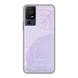 Чохол квітковий дизайн для TCL 40 SE (Монстера фіолетова)