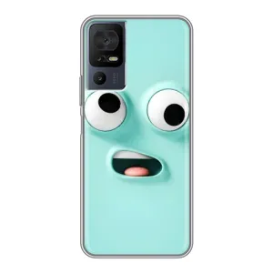 Силиконовые Чехлы (смешные стикеры) для TCL 40 SE (Забавное мятное лицо)