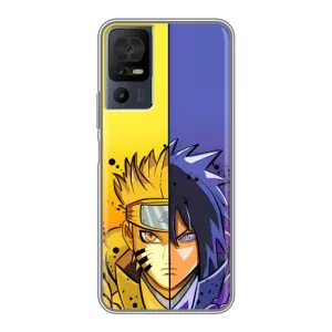 Купить Чехлы на телефон с принтом Anime для TCL 40 SE (Naruto Vs Sasuke)